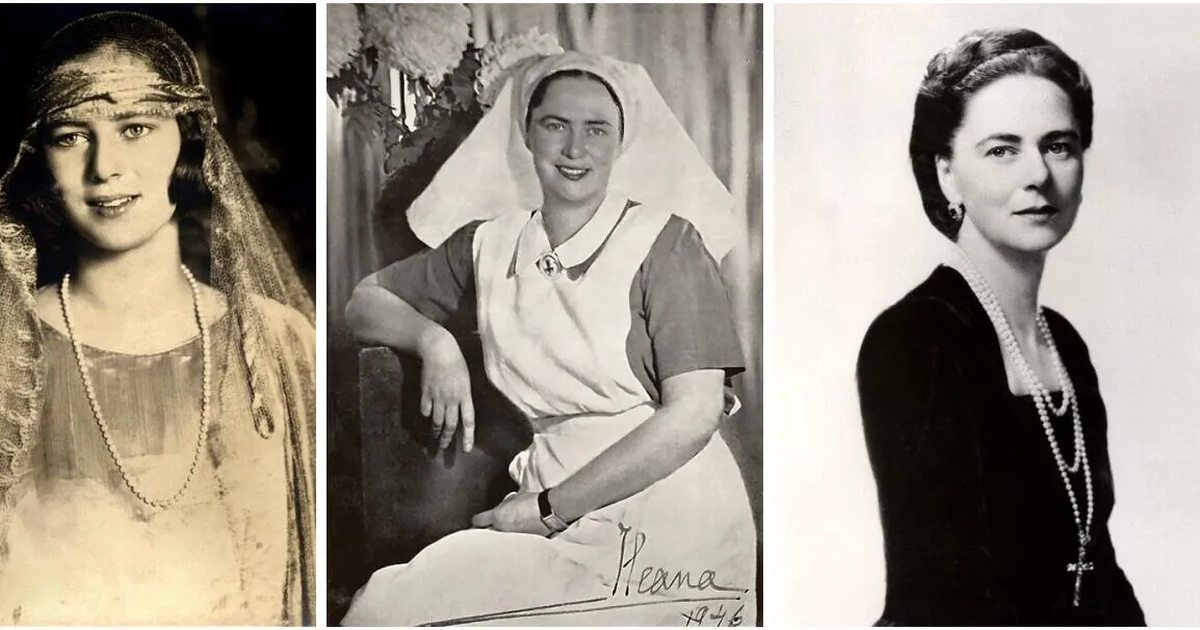 Princess Ileana of Romania — as a young royal, as a Red Cross nurse in 1946, and in later life